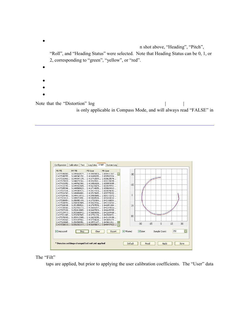 8 graph tab, Graph tab | PNI FieldForce Trax User Manual | Page 38 / 62