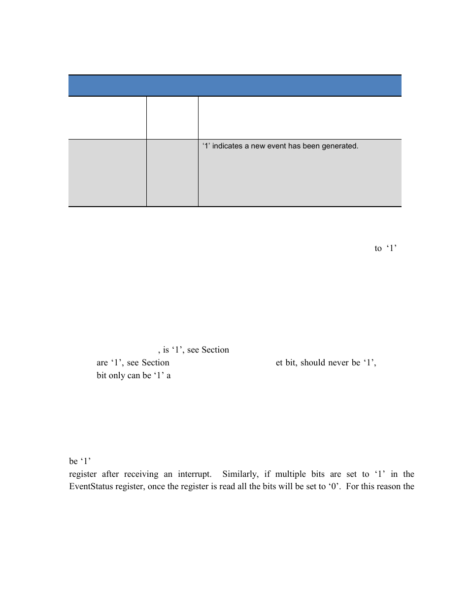 Table 4-3: normal operation registers | PNI SENtral MandM User Manual | Page 18 / 40