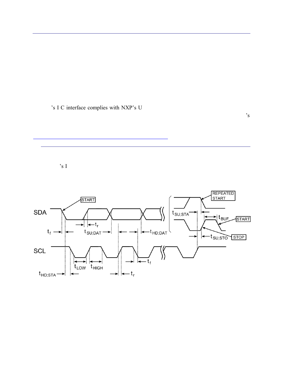 4 i2c interface, 1 i2c timing, C interface | C timing, Figure 4-1: i, C timing diagram | PNI SENtral User Manual | Page 13 / 54