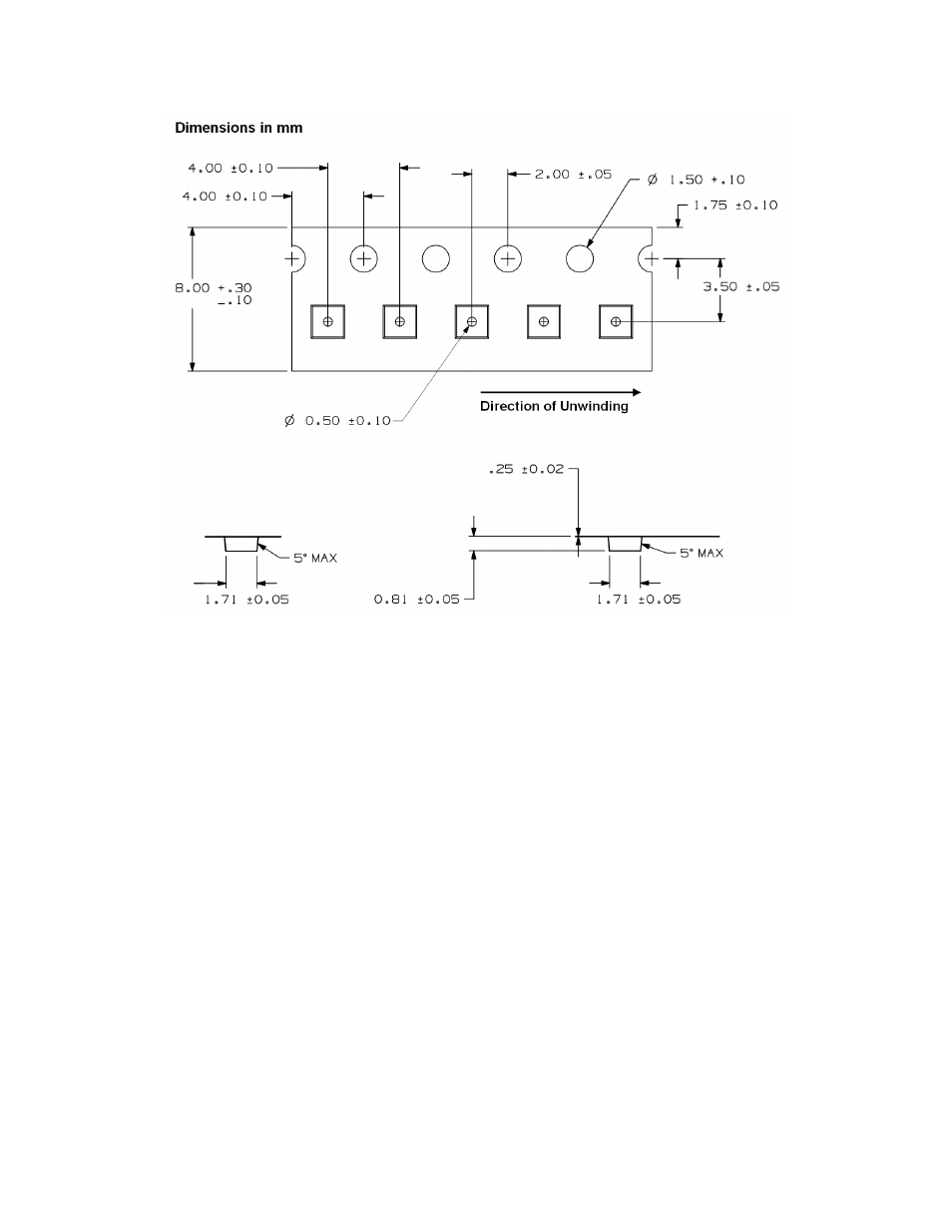 Figure 7-2: tape dimensions | PNI SENtral User Manual | Page 36 / 54