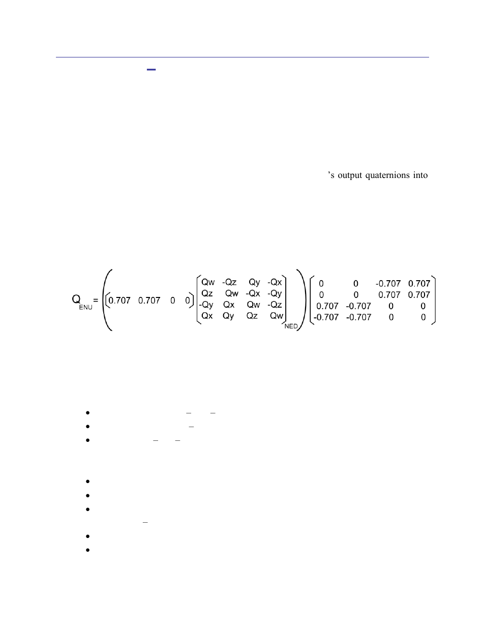 Appendix ii – converting quaternions, Appendix ii, Converting quaternions | Appendix ii – converting, Quaternions. the | PNI SENtral User Manual | Page 42 / 54