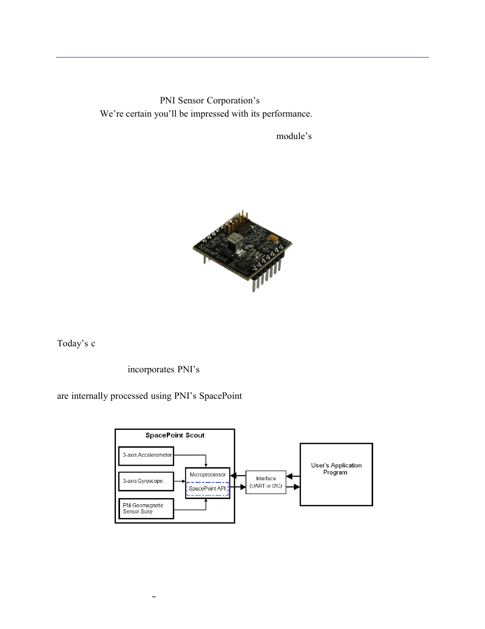 Introduction, Figure 2-1: spacepoint scout module, 2introduction | PNI SpacePoint Scout User Manual | Page 4 / 19