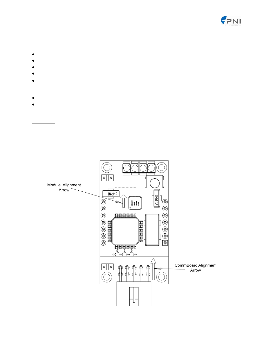 Caution, Interchangeable sensor module, Descriptions (cont) | PNI Legacy Comm Board User Manual | Page 34 / 42