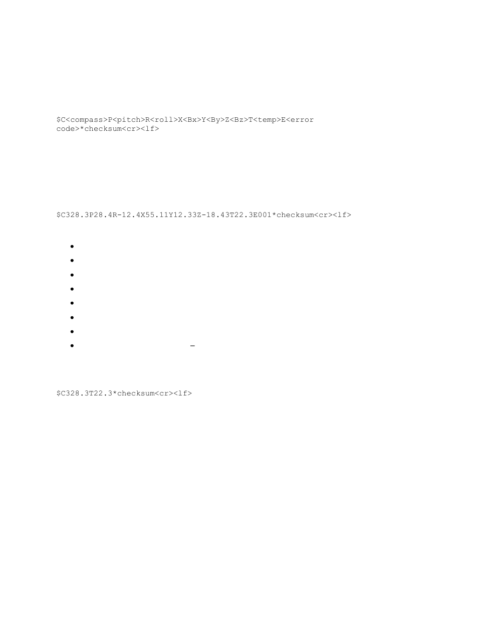 Tcm2.5/2.6 standard output | PNI TCM 2.6 User Manual | Page 13 / 49