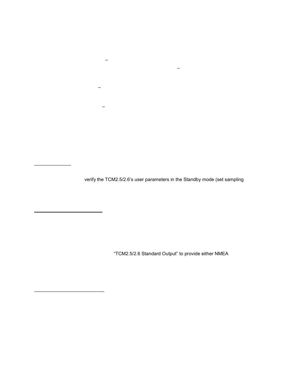 Description of error conditions, Compass operating modes | PNI TCM 2.6 User Manual | Page 16 / 49