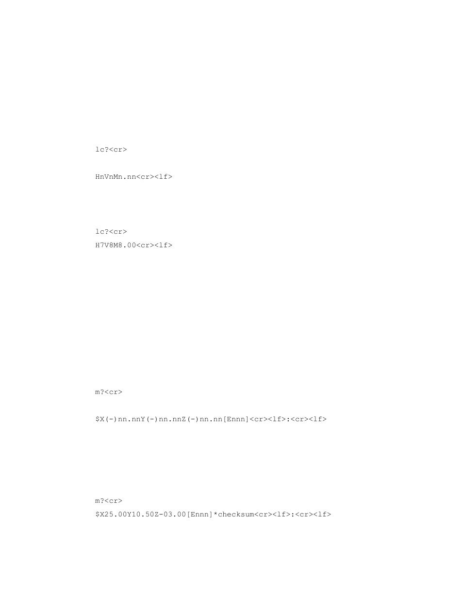 Lc? (query last calibration score), M? (magnetometer update) | PNI TCM 2.6 User Manual | Page 25 / 49