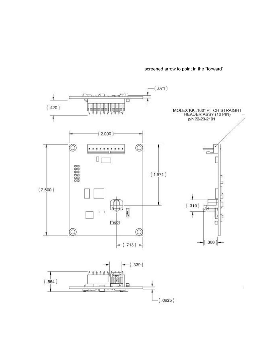 Mechanicals, Tcm2.5 board and cable | PNI TCM 2.6 User Manual | Page 46 / 49