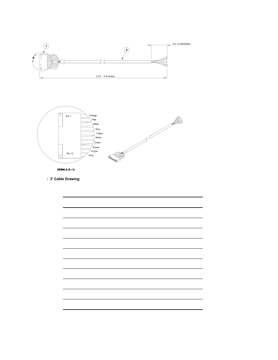 3 ft. cable assembly | PNI TCM 2.6 User Manual | Page 47 / 49