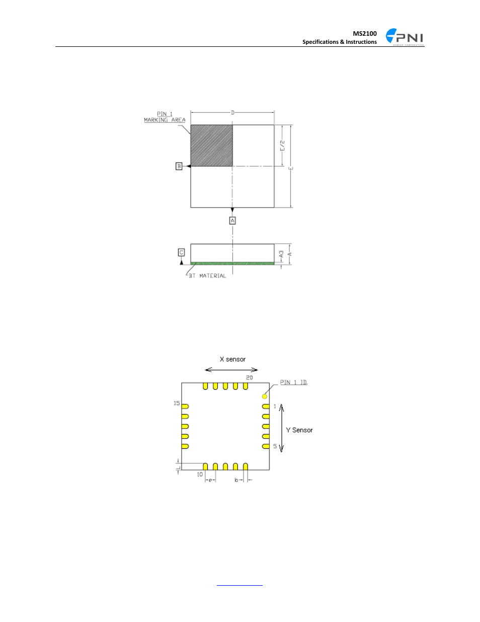 Ms2100 package information | PNI MS2100 User Manual | Page 13 / 16