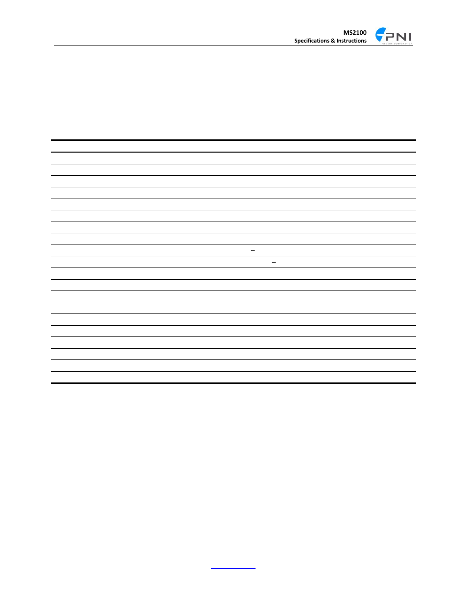 Host processor interface | PNI MS2100 User Manual | Page 5 / 16