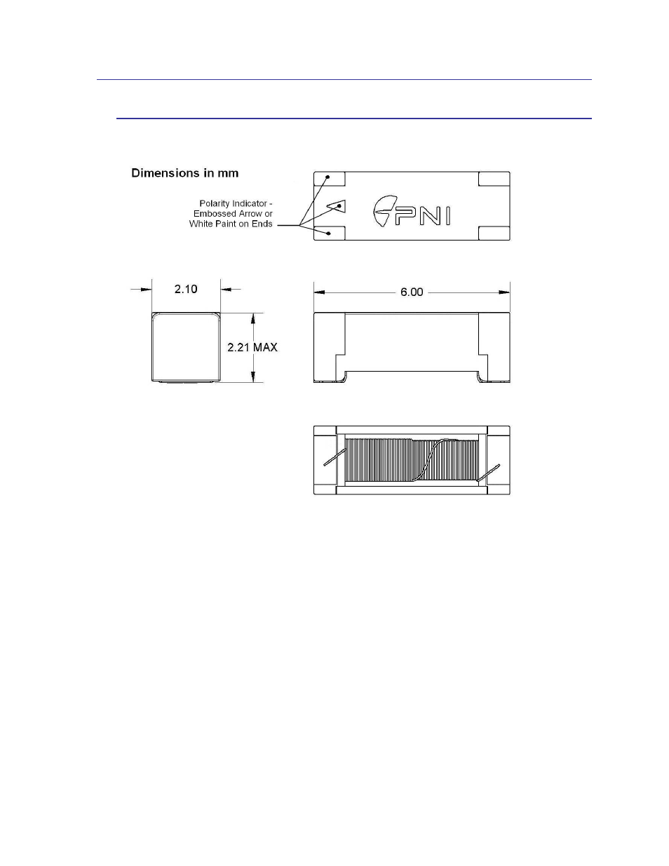 5 dimensions, packaging, and pad & mask layout, 1 sen-xy-f, Dimensions, packaging, and pad & mask layout | Sen-xy-f, Figure 3-7: sen-xy-f sensor dimensions | PNI RM3000-F Sensor Suite User Manual | Page 13 / 46