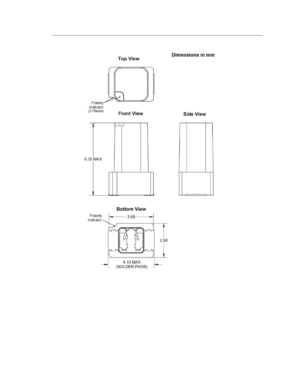 2 sen-z-f, Sen-z-f, Figure 3-13: sen-z-f sensor dimensions | PNI RM3000-F Sensor Suite User Manual | Page 15 / 46