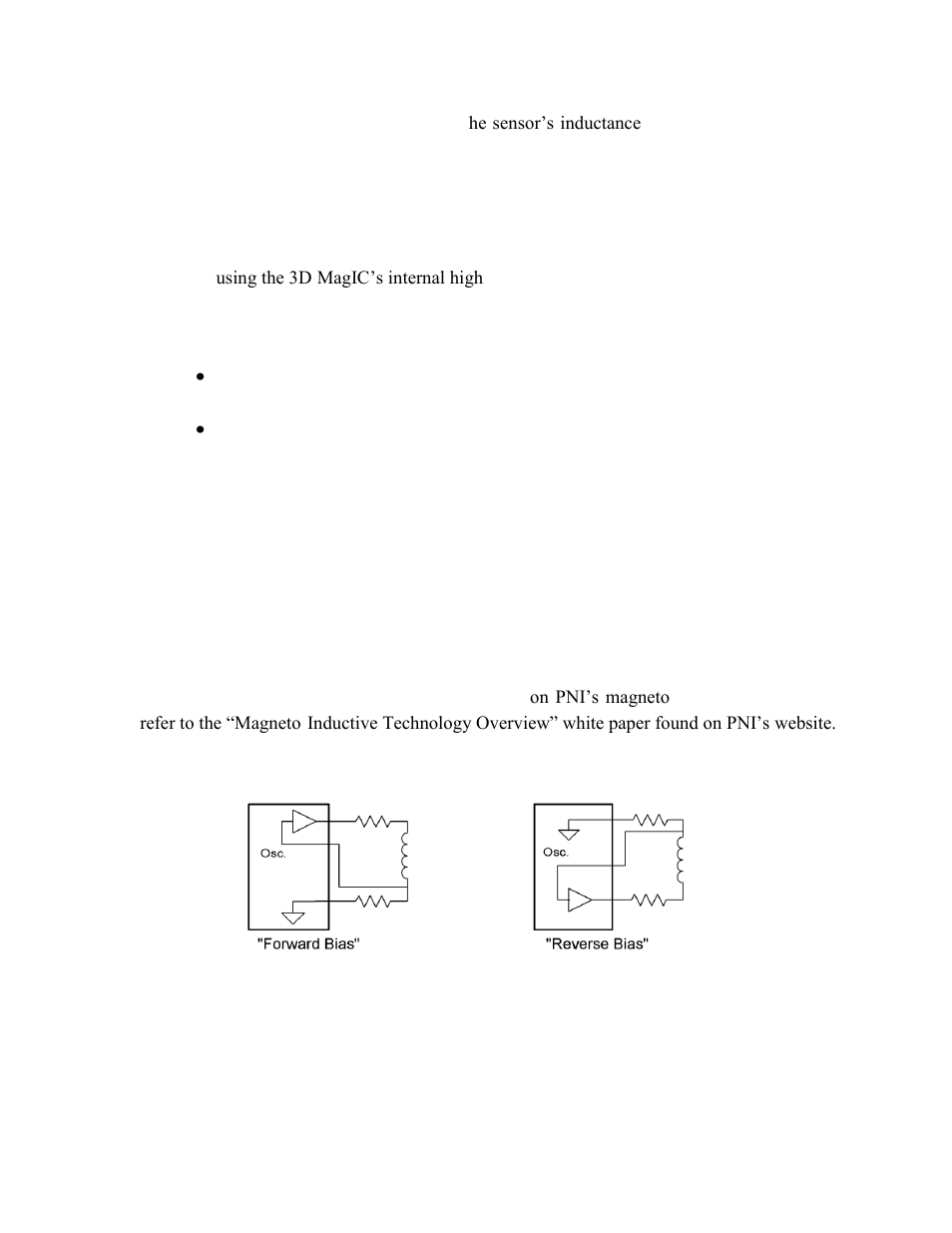 Figure 4-2: lr oscillator circuit biasing diagram | PNI RM3000-F Sensor Suite User Manual | Page 21 / 46