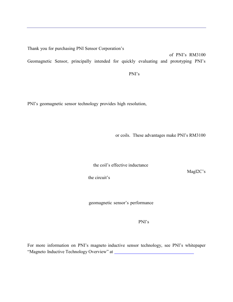 Introduction, 2 introduction | PNI RM3100 Evaluation Board User Manual | Page 5 / 33