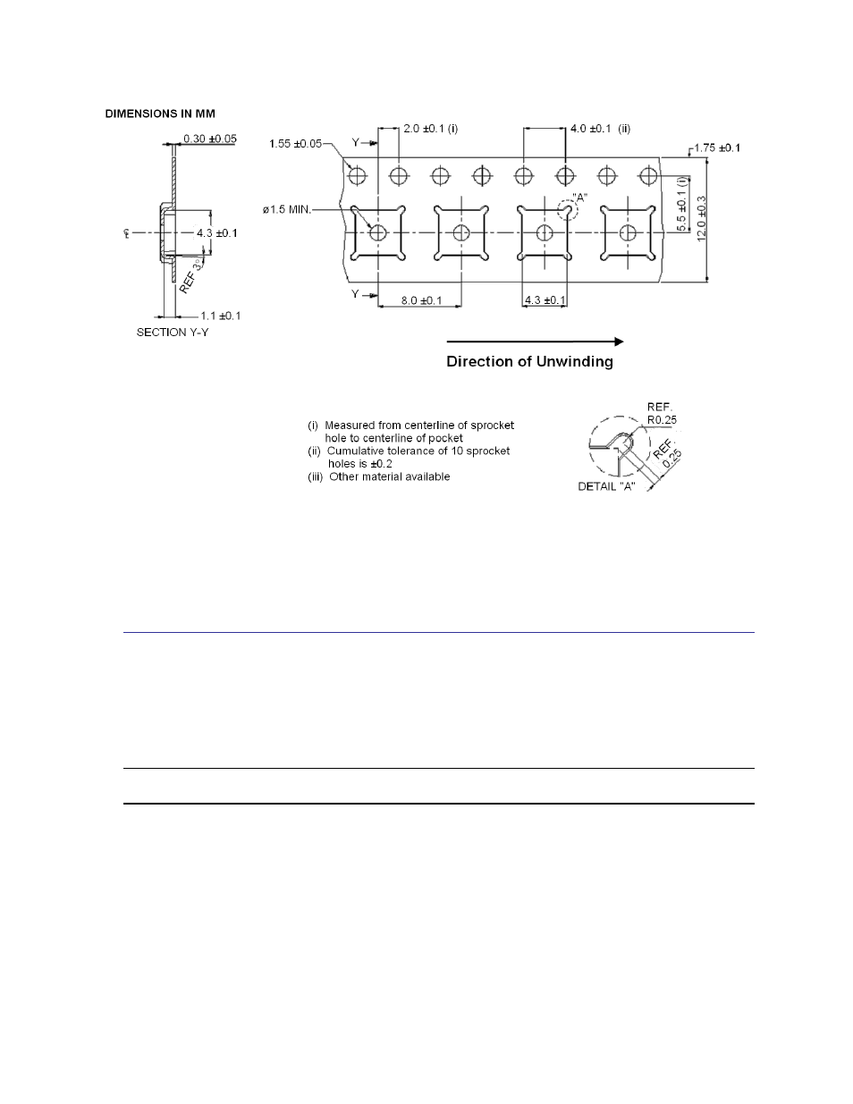 5 soldering, Soldering, Figure 3-8: magi2c mlf tape dimensions | PNI RM3100 Sensor Suite User Manual | Page 14 / 44