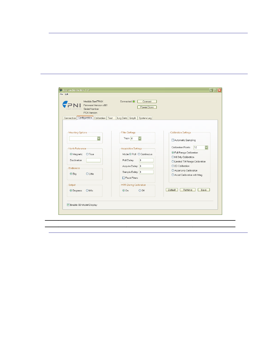 Changing modules, Configuration tab, Mounting options | 3 configuration tab | PNI SeaTRAX User Manual | Page 27 / 77