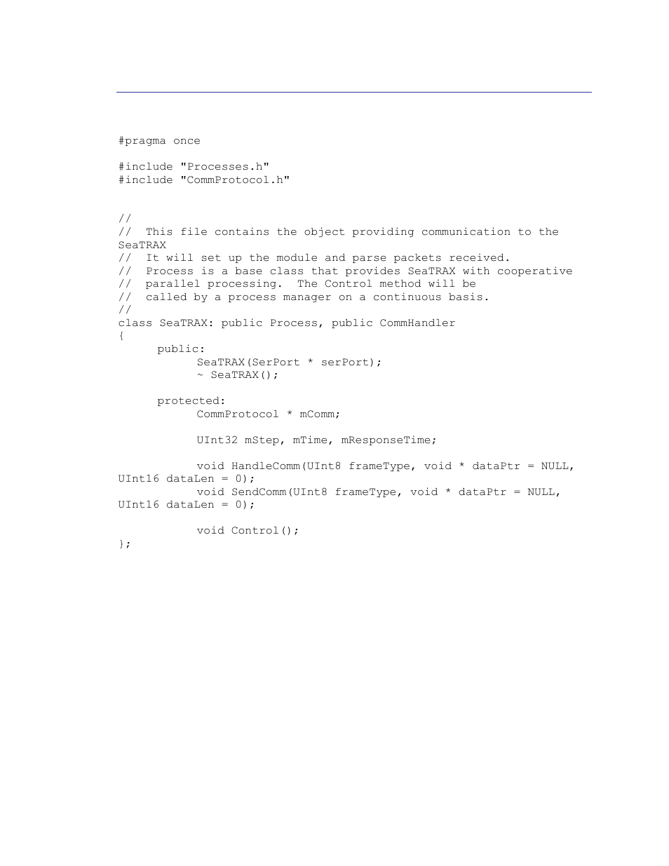 Seatrax.h file, 4 seatrax.h file | PNI SeaTRAX User Manual | Page 72 / 77