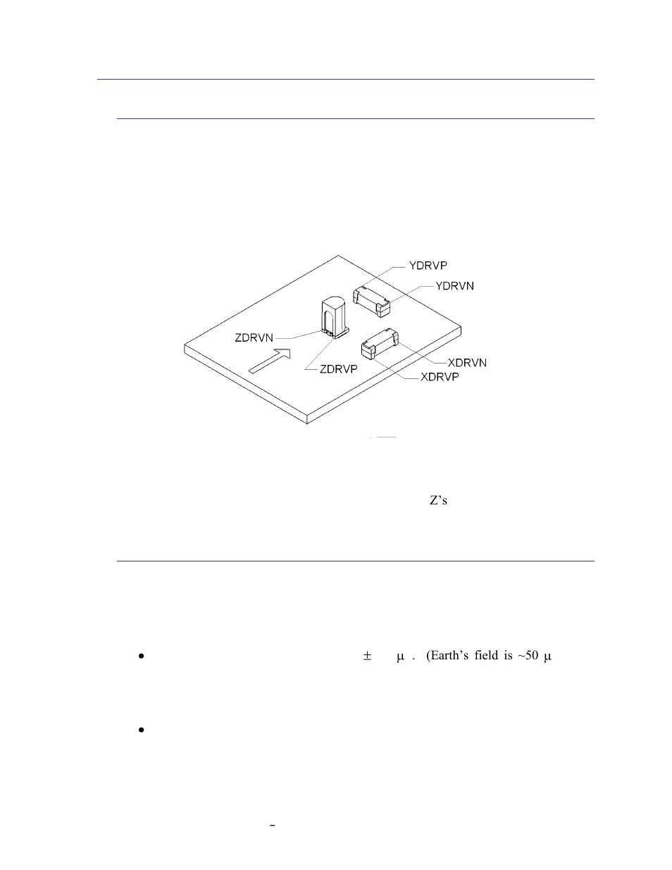 Layout, Sensor orientation, Local magnetic field considerations | 2 layout, 1 sensor orientation, 2 local magnetic field considerations | PNI RM3000 Sensor Suites User Manual | Page 22 / 41