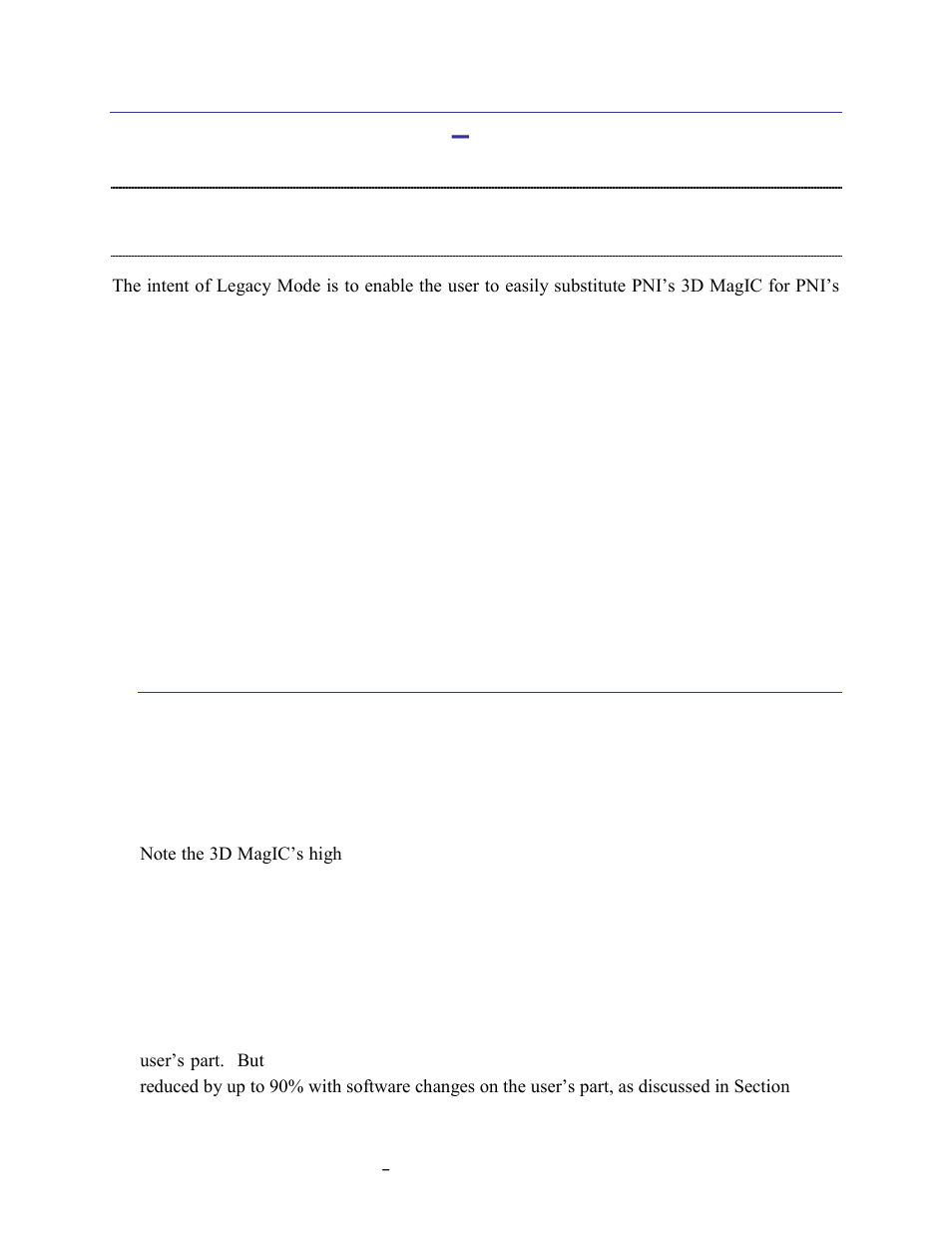 3d magic operation, Legacy mode, Legacy operation | 6 3d magic operation – legacy mode, 1 legacy operation | PNI RM3000 Sensor Suites User Manual | Page 36 / 41