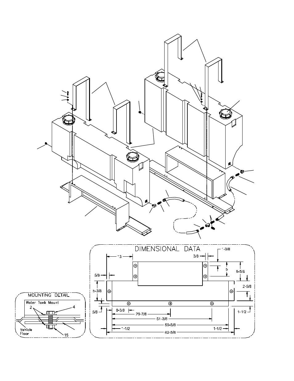 Water tank, dual with demand pump-optional | Prochem Everest CARB User Manual | Page 113 / 123