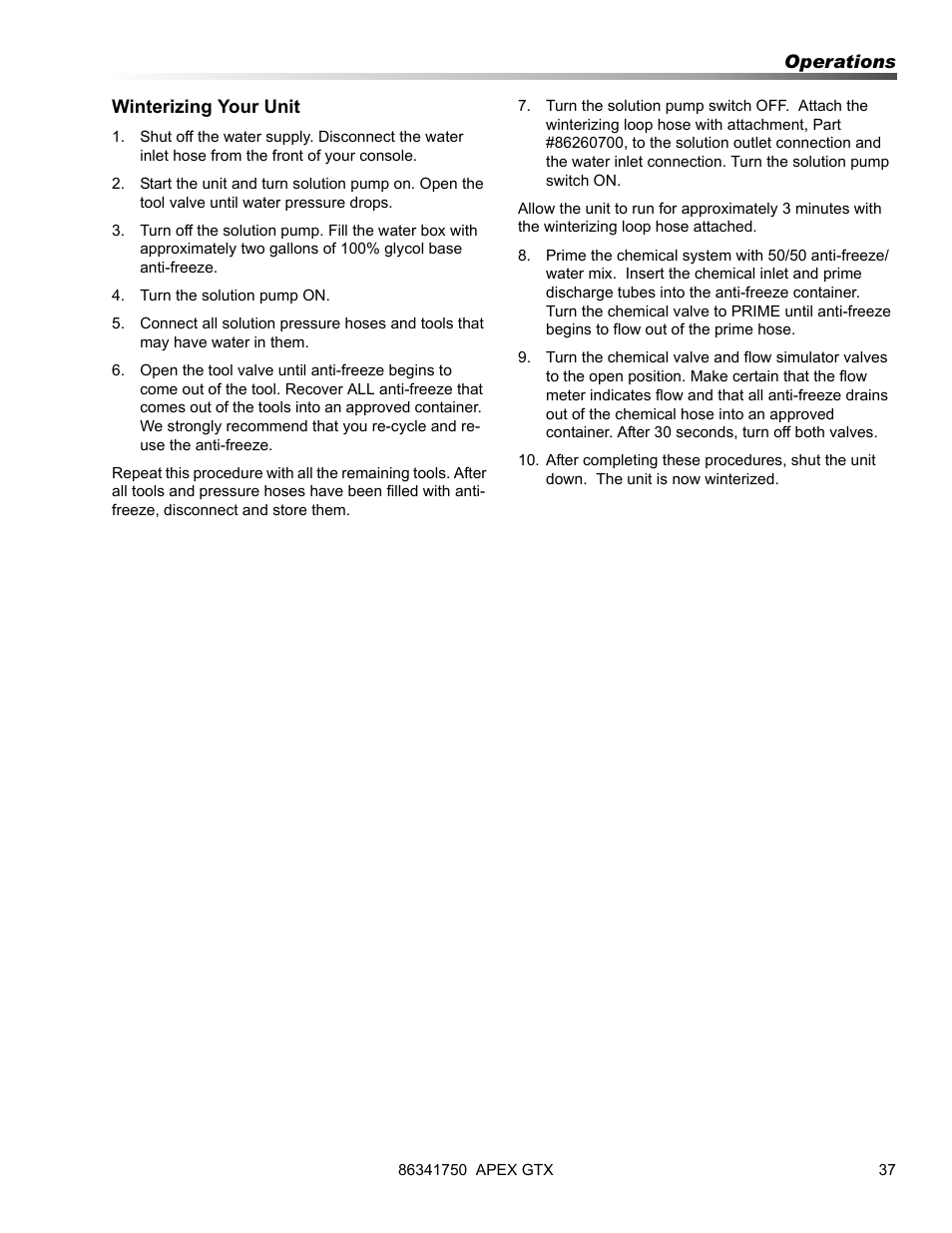 Prochem Apex GTX User Manual | Page 39 / 166