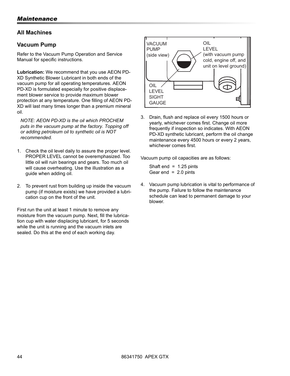 Prochem Apex GTX User Manual | Page 46 / 166