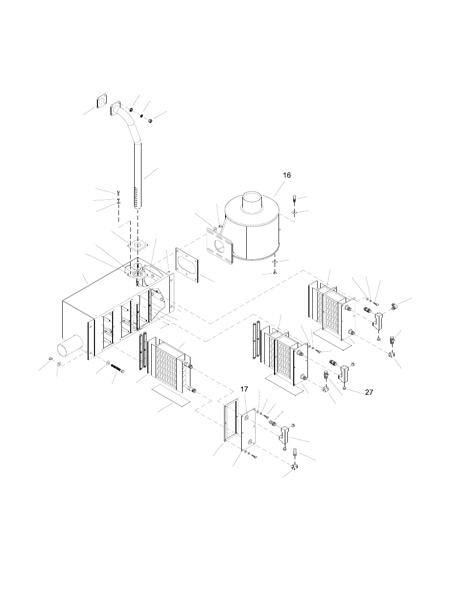 Vac/exhaust heat exchanger/silencer | Prochem Apex User Manual | Page 112 / 166