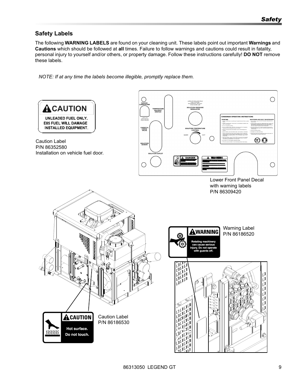 Caution | Prochem Legend GT User Manual | Page 11 / 134