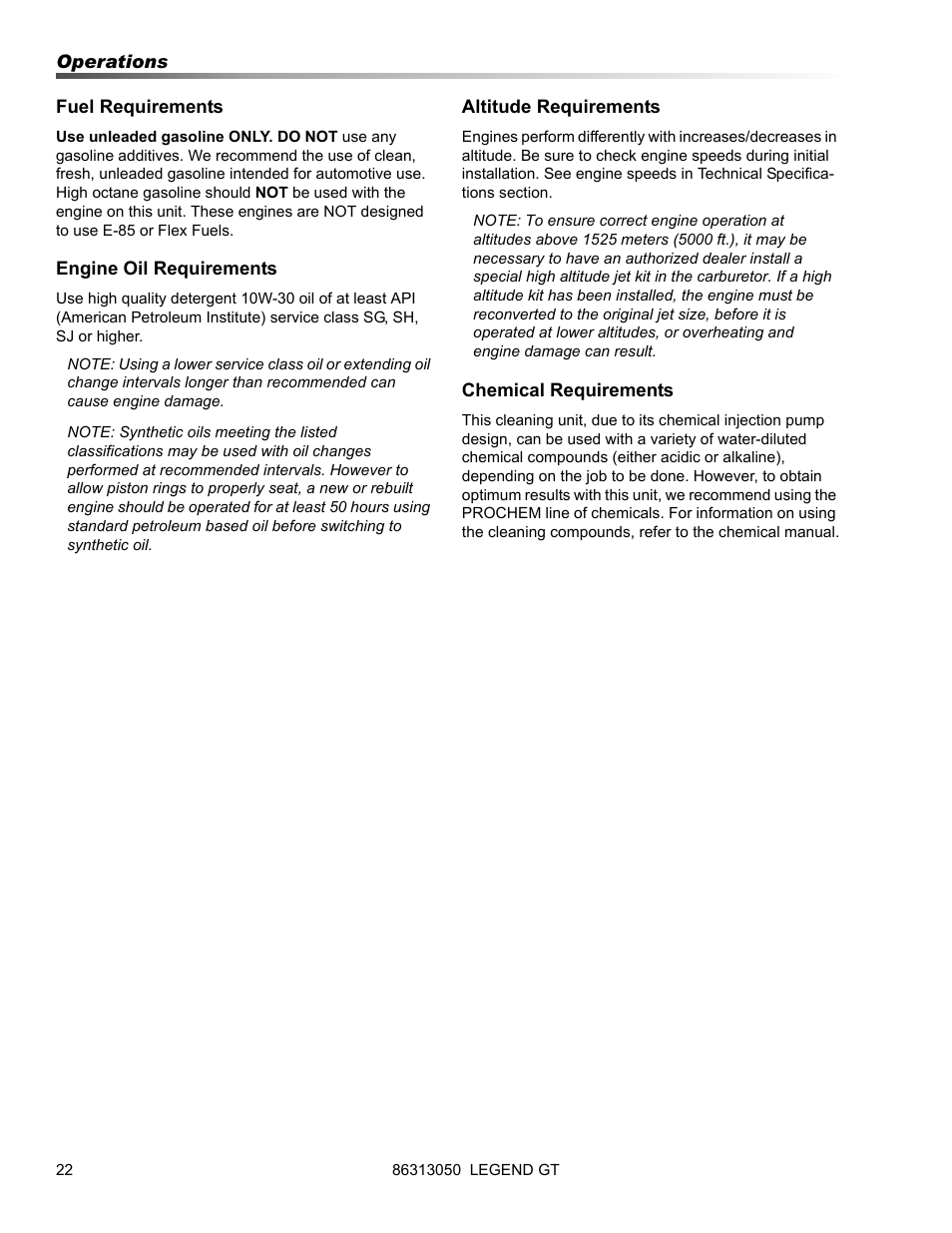 Prochem Legend GT User Manual | Page 24 / 134