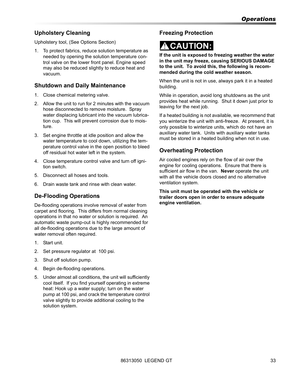 Prochem Legend GT User Manual | Page 35 / 134