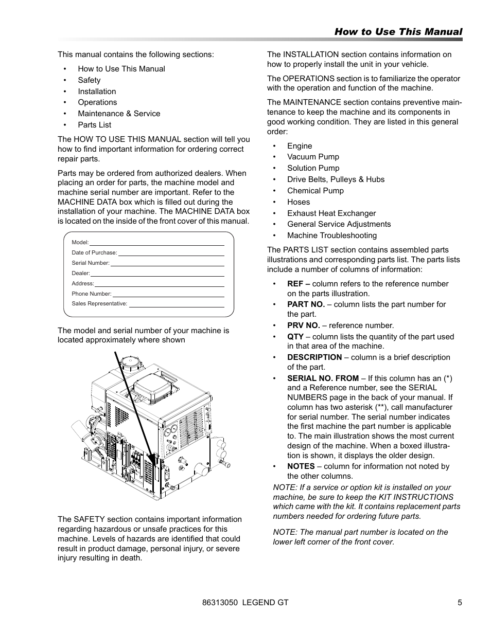 Prochem Legend GT User Manual | Page 7 / 134