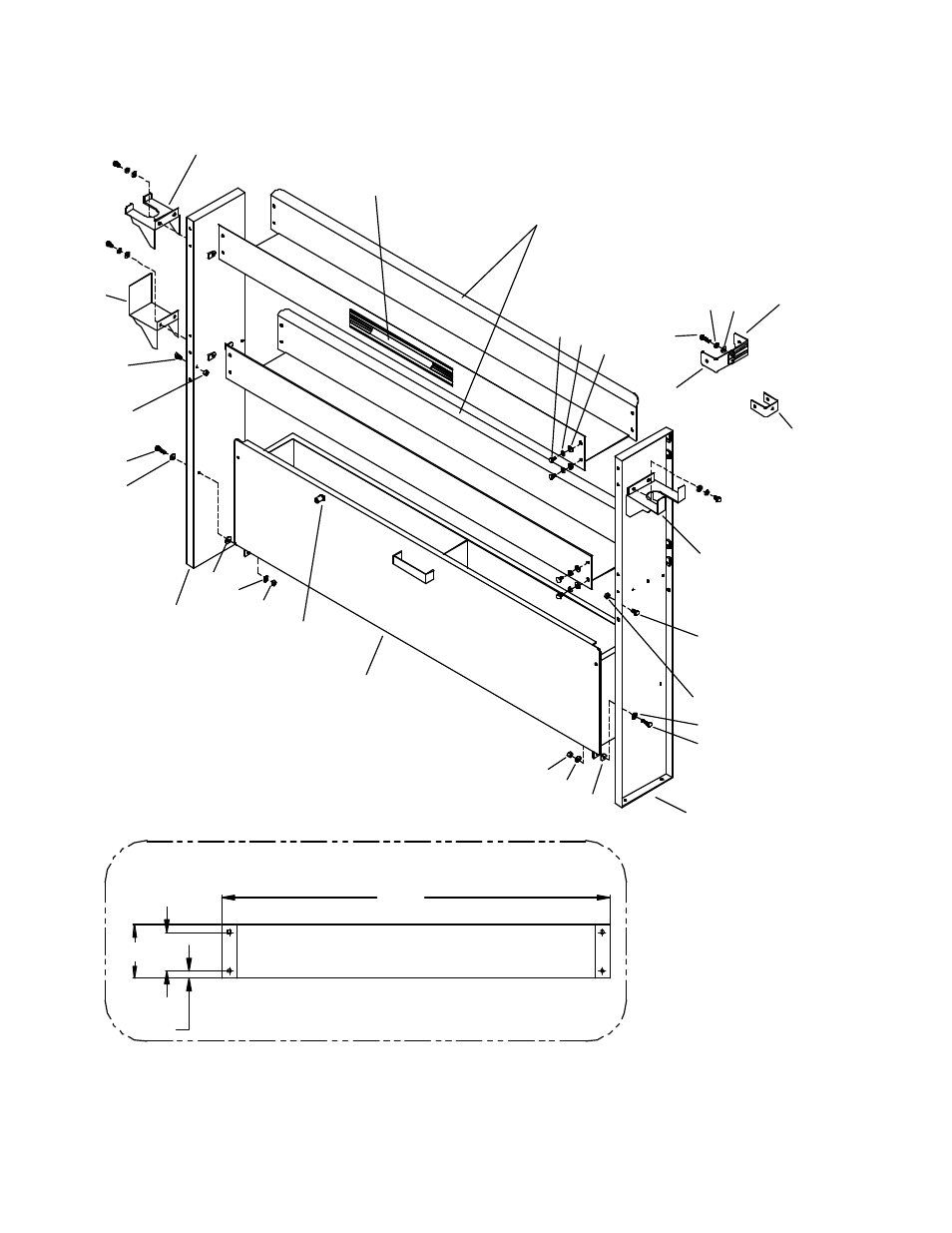 Shelf assembly, Dimesional data | Prochem Legend SE AD User Manual | Page 99 / 112