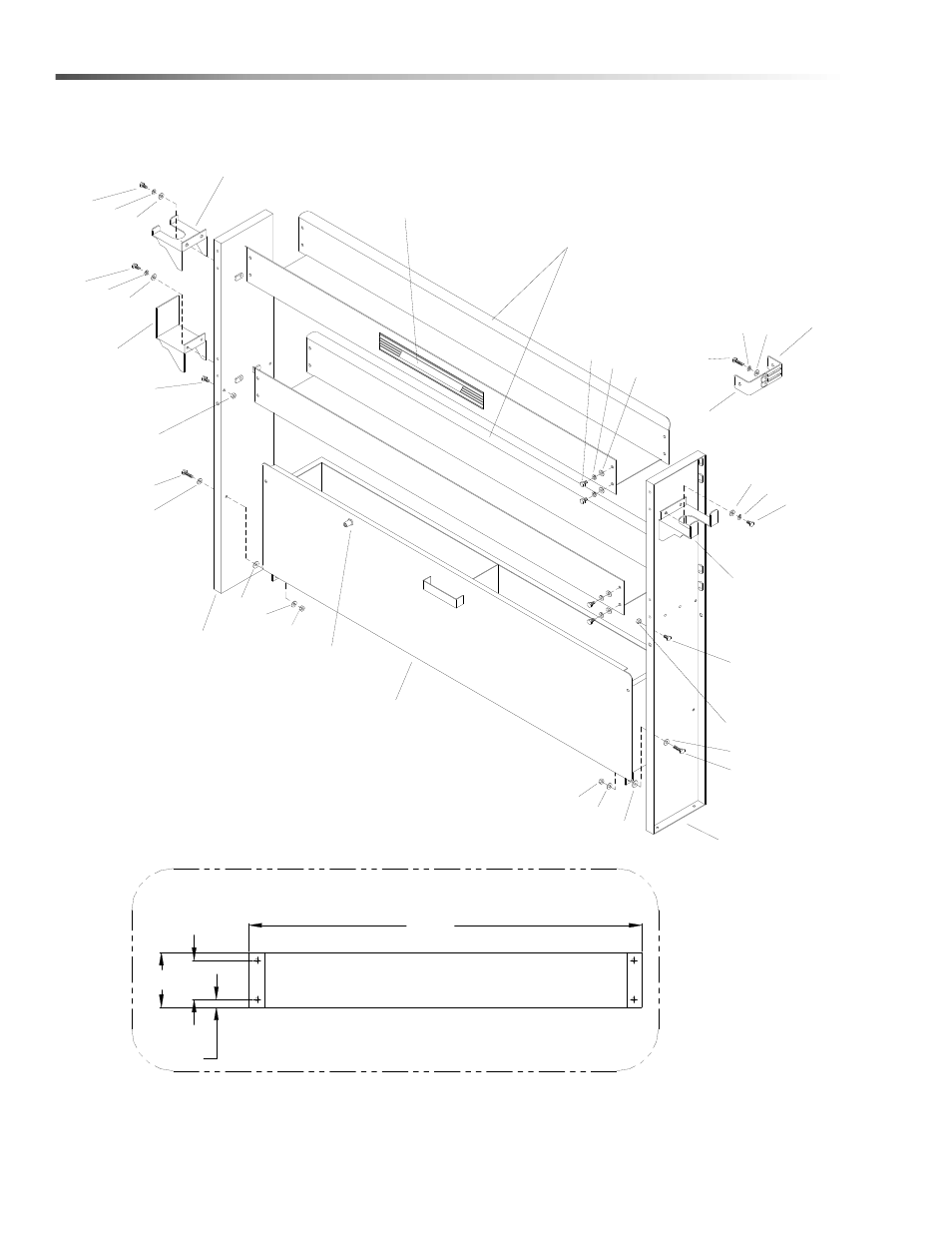 Shelf assembly - optional, Dimensional data | Prochem Blazer GT User Manual | Page 110 / 132