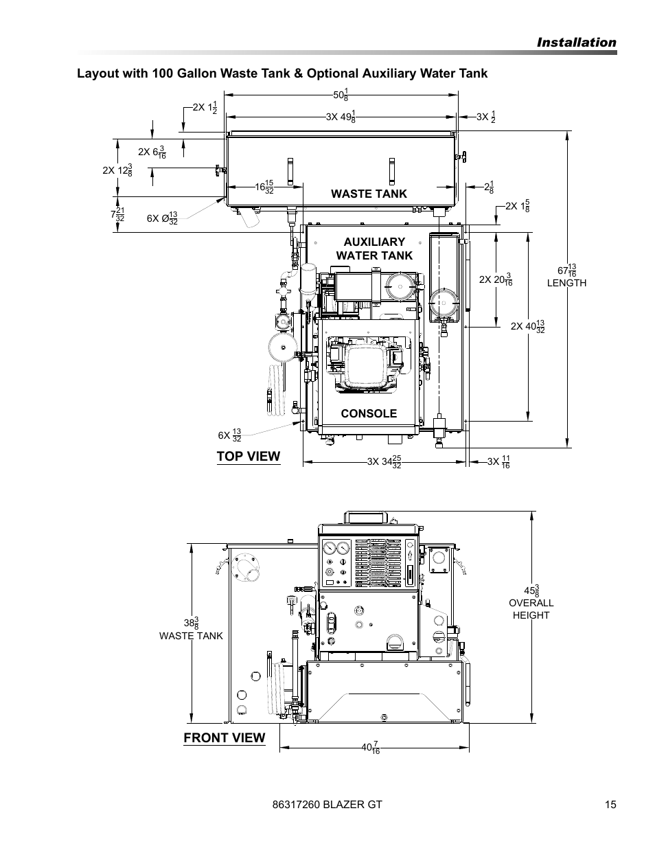 Top view front view | Prochem Blazer GT User Manual | Page 17 / 132