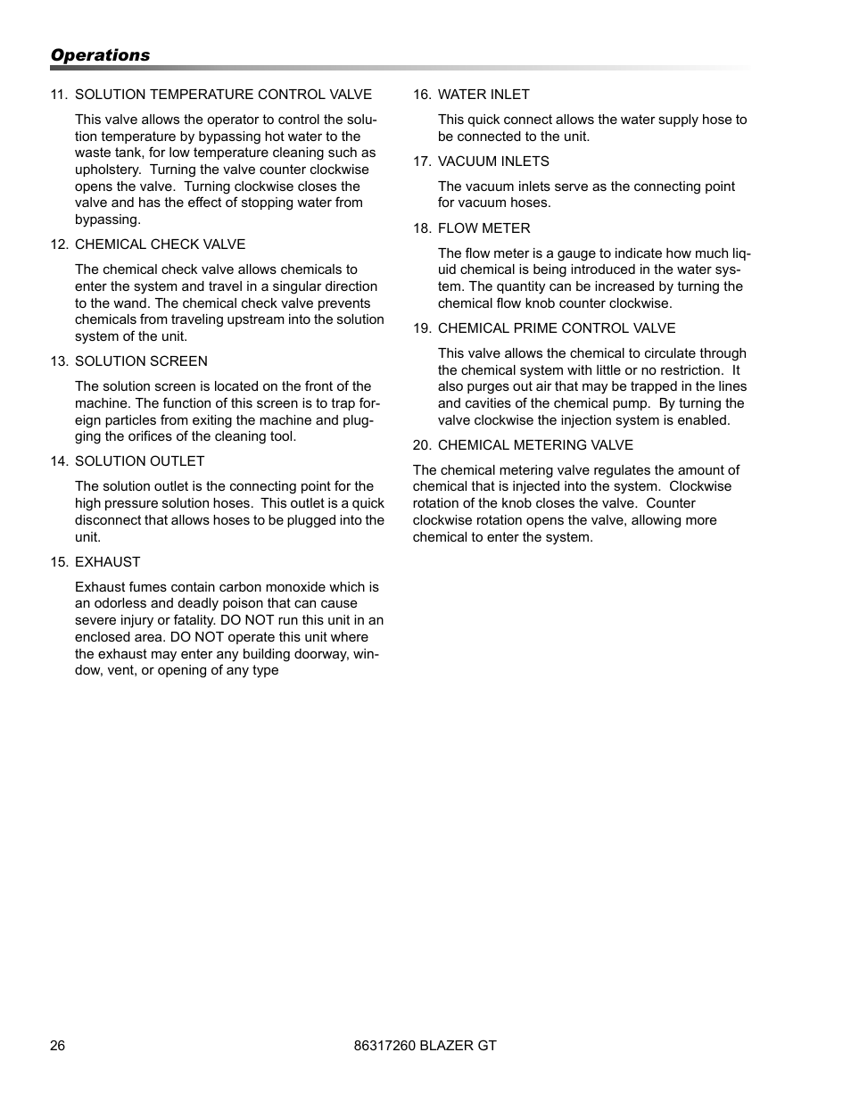 Prochem Blazer GT User Manual | Page 28 / 132