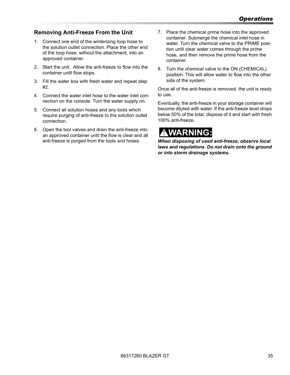 Prochem Blazer GT User Manual | Page 37 / 132