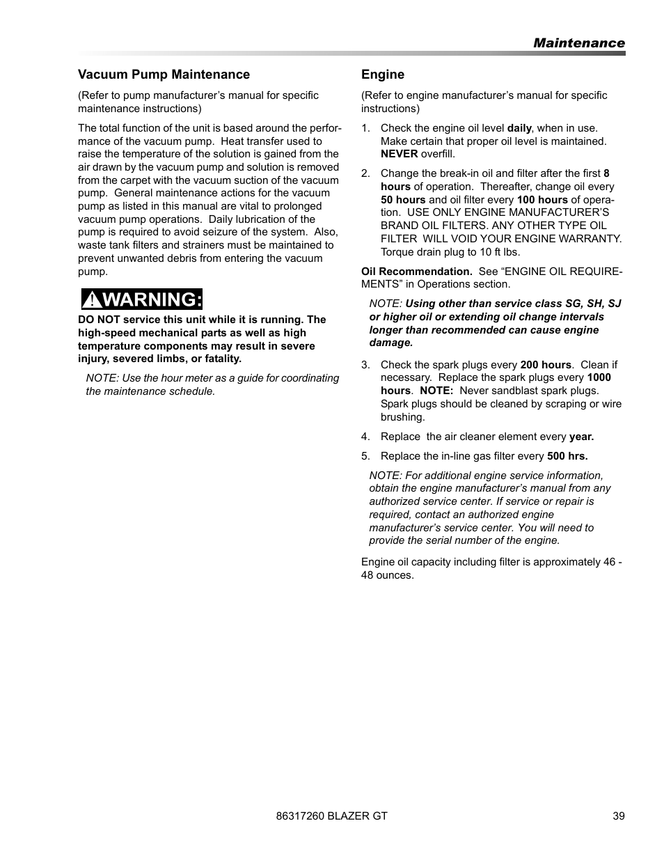 Prochem Blazer GT User Manual | Page 41 / 132