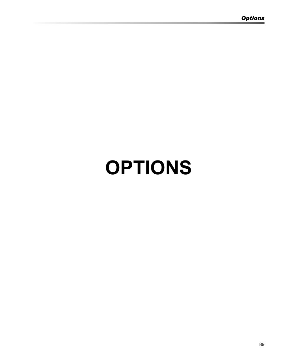 Options | Prochem Blazer GT User Manual | Page 91 / 132