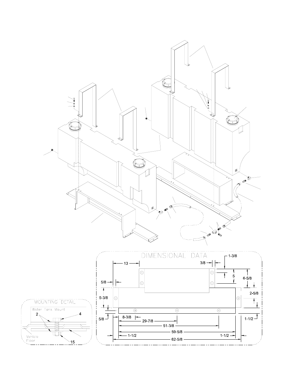 Water tank, dual with demand pump-optional | Prochem Blazer XL User Manual | Page 82 / 93