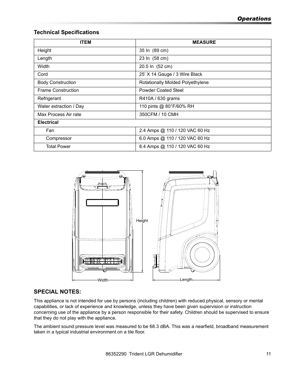 Prochem Trident Dehumidifier User Manual | Page 11 / 41