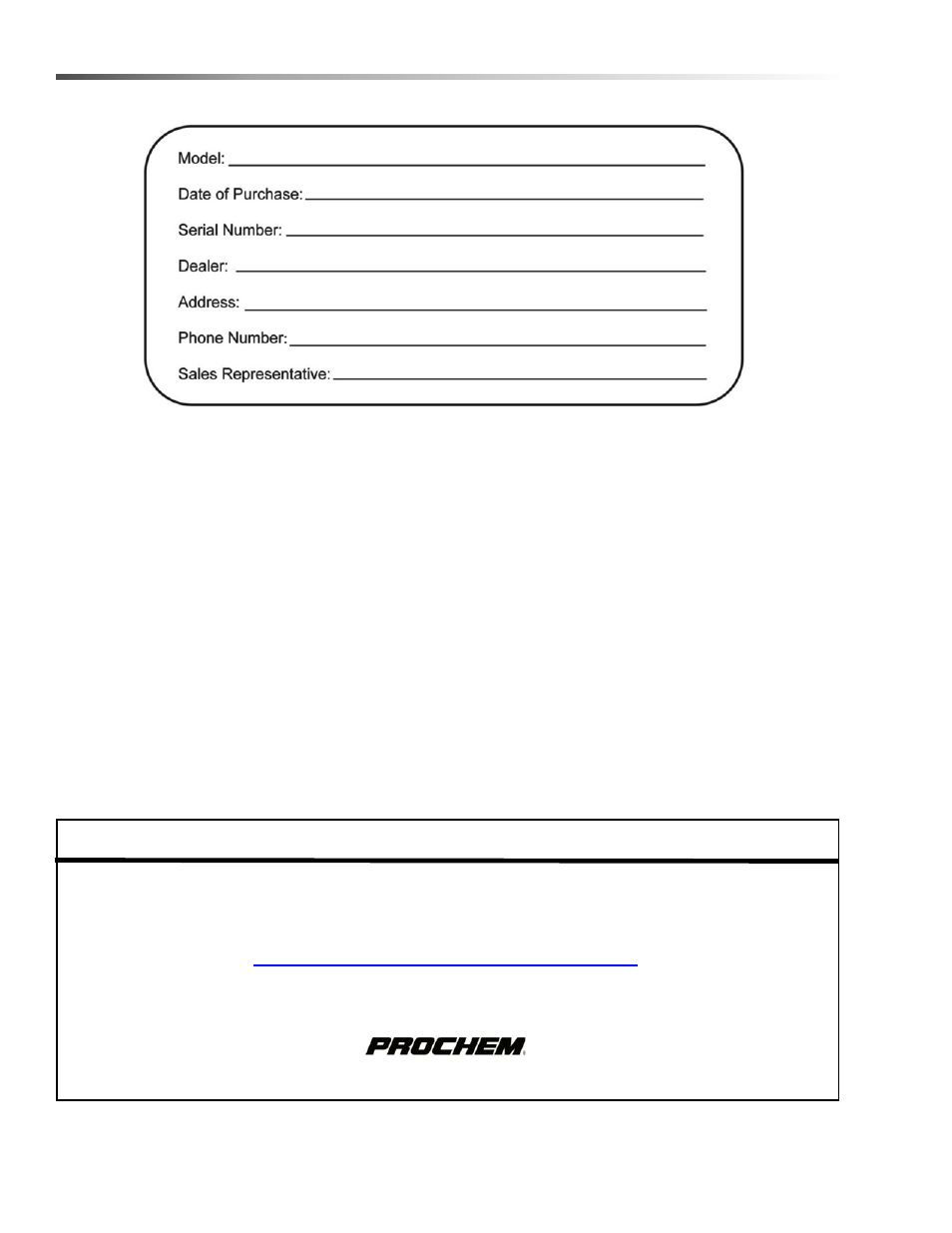 Warranty registration | Prochem Trident Dehumidifier User Manual | Page 2 / 41