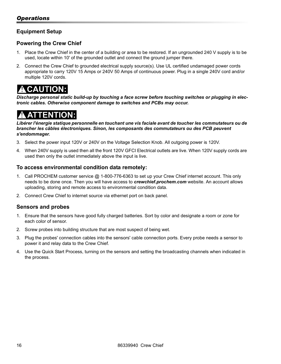 Prochem Crew Chief User Manual | Page 16 / 57