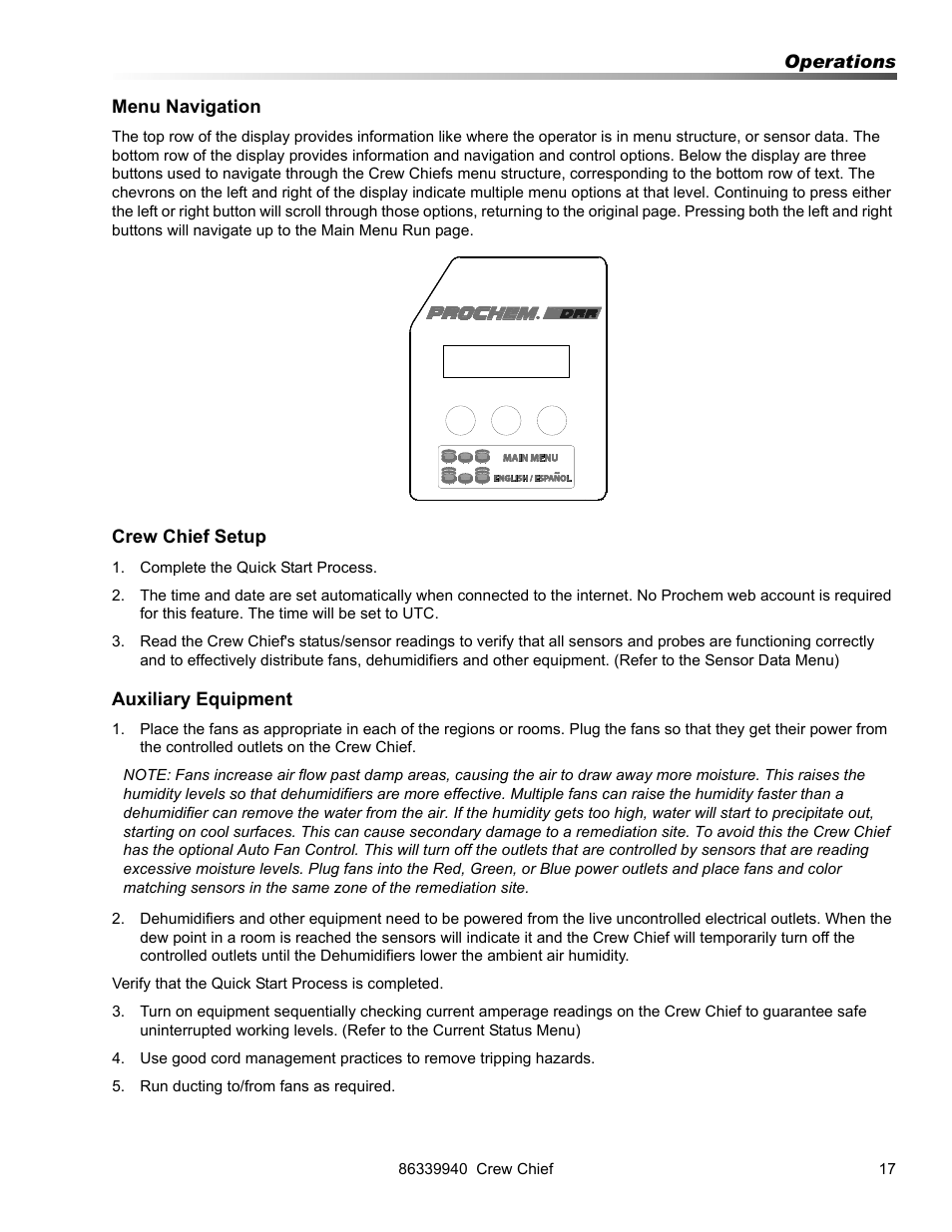 Prochem Crew Chief User Manual | Page 17 / 57