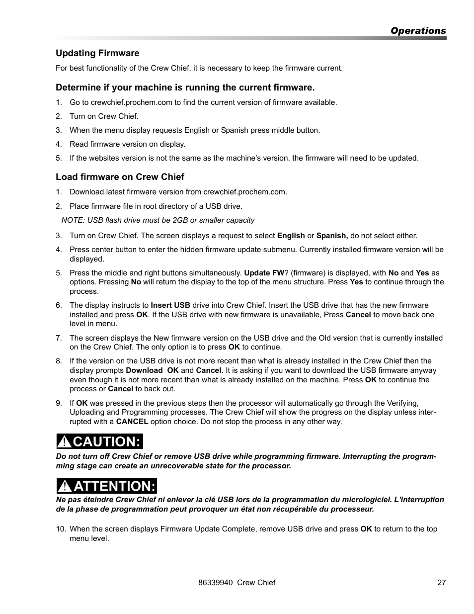 Prochem Crew Chief User Manual | Page 27 / 57