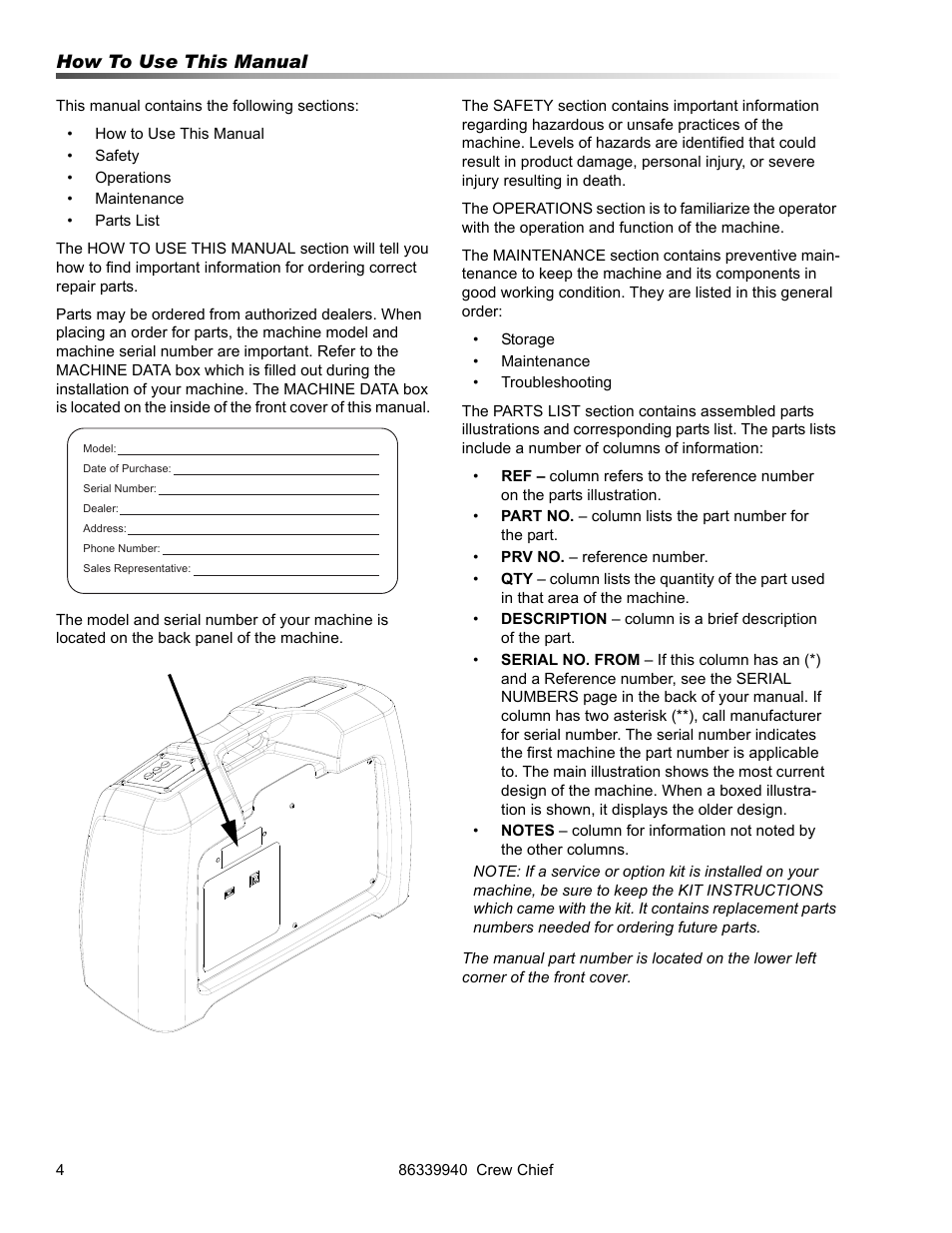 How to use this manual | Prochem Crew Chief User Manual | Page 4 / 57