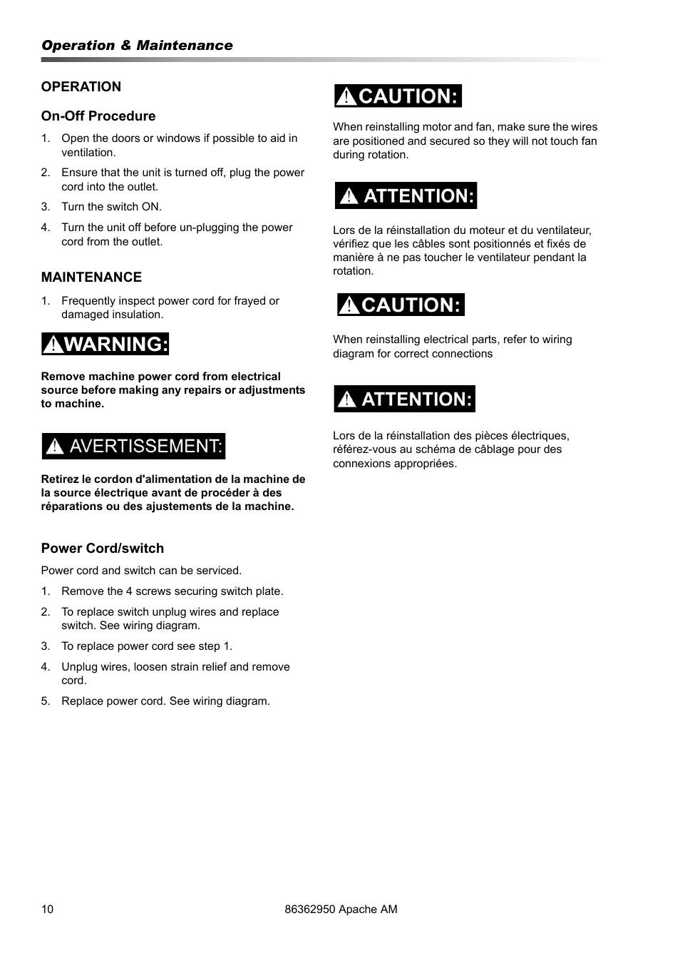 Prochem Apache Air Mover User Manual | Page 10 / 14