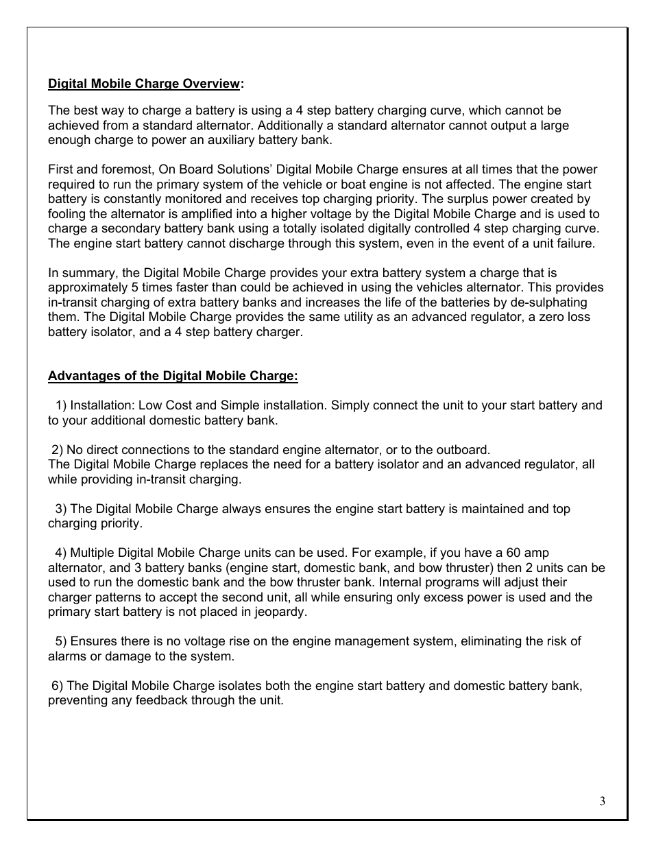 ProMariner Digital Mobile Charge Battery User Manual | Page 3 / 11