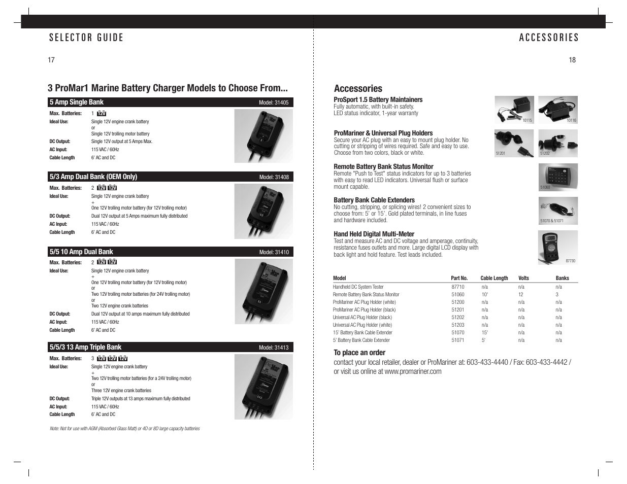 Accessories | ProMariner ProMar1 User Manual | Page 11 / 11