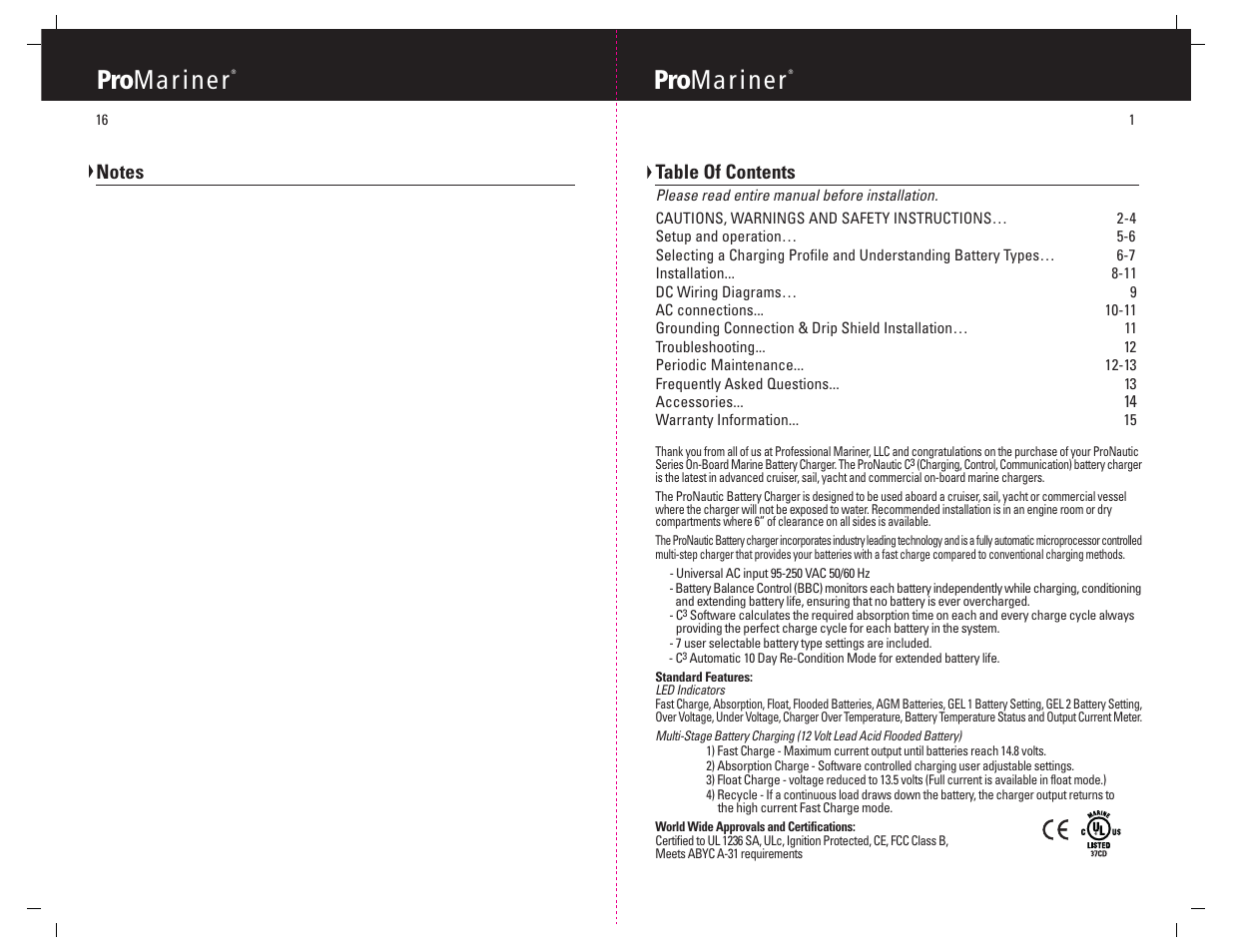 ProMariner ProNautic C3 User Manual | Page 2 / 9