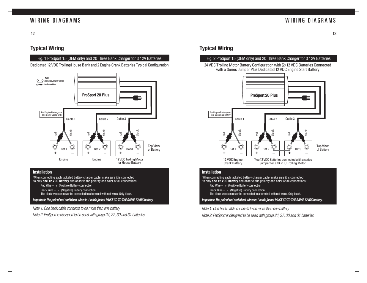 Typical wiring | ProMariner ProSport Gen 3 User Manual | Page 8 / 14